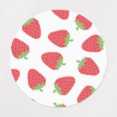 Aardbeienpatroon Labels (Design 1)