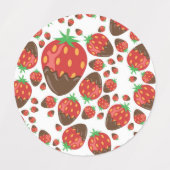 Aardbeienpatroon Labels (Design 1)