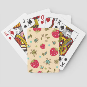 Aardbeienpatroon Pokerkaarten