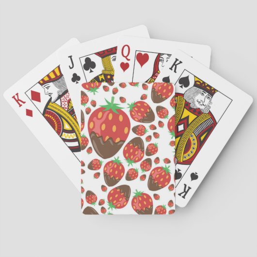 Aardbeienpatroon Pokerkaarten (Achterkant)