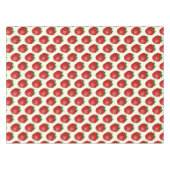 Aardbeienpatroon, rode aardbeien, fruit, blad tafelkleed (Voorkant (Horizontaal))