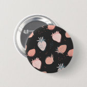 Aardbeienpatroon Ronde Button 5,7 Cm (Voorkant /achterkant)
