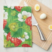 Aardbeienpatroon Theedoek (Quarter Fold)