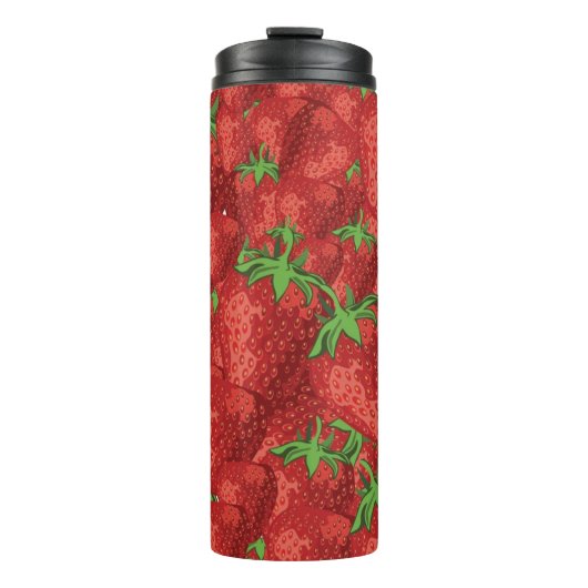 Aardbeienpatroon Thermosbeker (Voorkant)