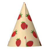 Aardbeienpatroon voor vruchtenzomertijd goede bes feesthoedjes (Achterkant)