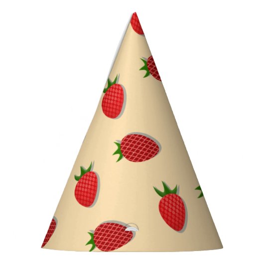 Aardbeienpatroon voor vruchtenzomertijd goede bes feesthoedjes (Links)