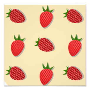 Aardbeienpatroon voor vruchtenzomertijd goede bes foto afdruk