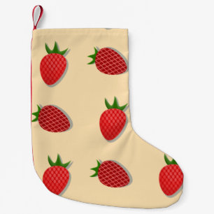 Aardbeienpatroon voor vruchtenzomertijd goede bes kleine kerstsok