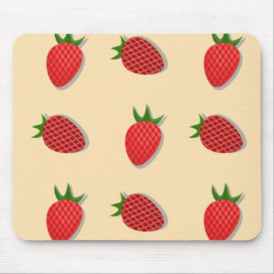 Aardbeienpatroon voor vruchtenzomertijd goede bes muismat