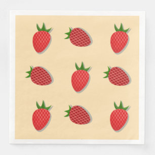 Aardbeienpatroon voor vruchtenzomertijd goede bes servet