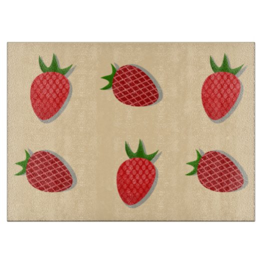 Aardbeienpatroon voor vruchtenzomertijd goede bes snijplank (Voorkant)