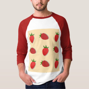 Aardbeienpatroon voor vruchtenzomertijd goede bes t-shirt