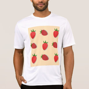 Aardbeienpatroon voor vruchtenzomertijd goede bes t-shirt