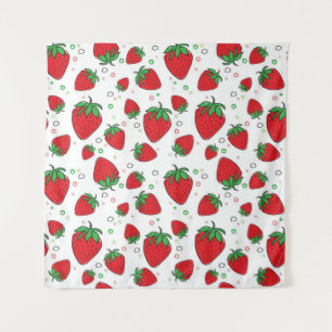 Aardbeienpatroon Wandkleed