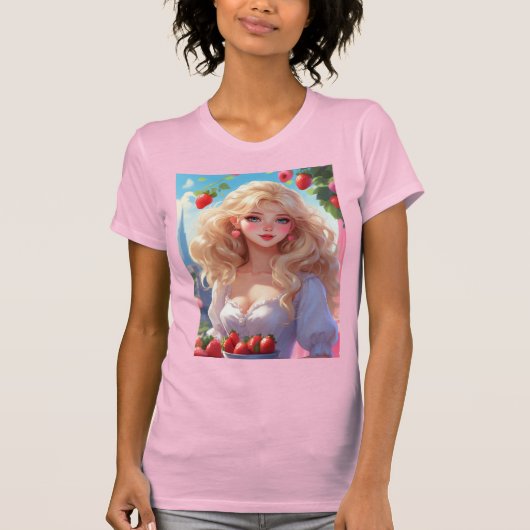 Aardbeienprinses T-shirt (Voorkant)