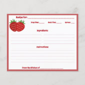 aardbeienrecept-Kaart (Voorkant)