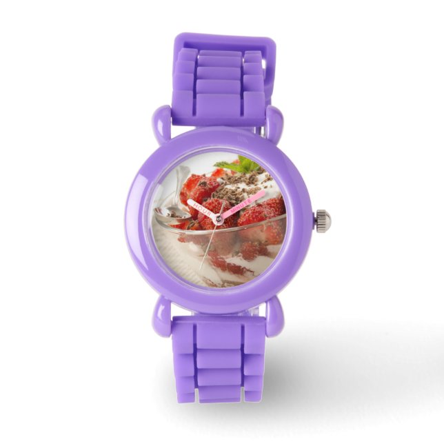 Aardbeiensap met vers yoghurt horloge (Voorkant)
