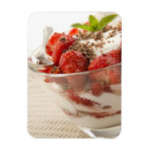 Aardbeiensap met vers yoghurt magneet (Verticaal)