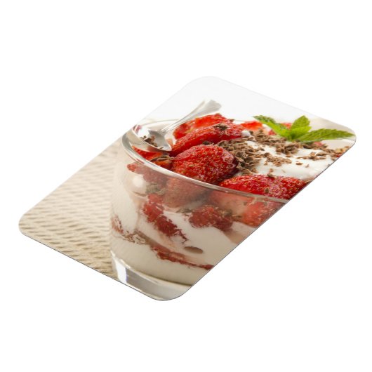 Aardbeiensap met vers yoghurt magneet (Linkerzijde)