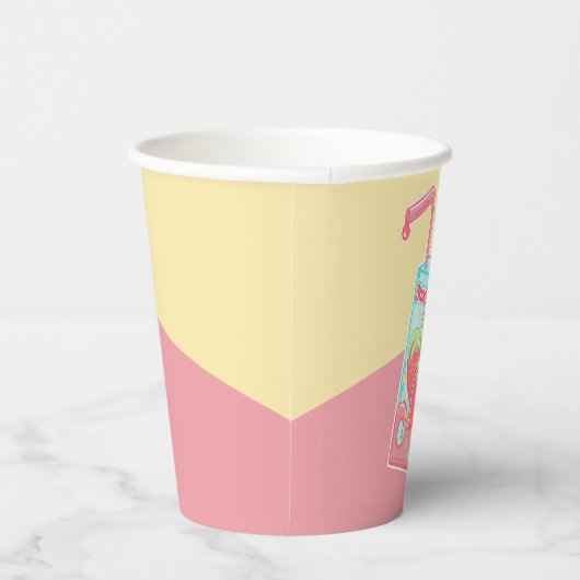 Aardbeiensapdoos Papieren Bekers (Rechts)