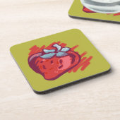 Aardbeienschenken Bier Onderzetter (Linkerzijde)