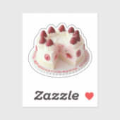 aardbeienslagroomcake sticker (Vel)