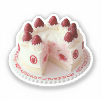 aardbeienslagroomcake sticker