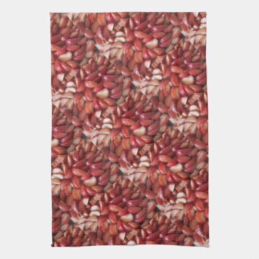 Aardbeienslijmen, gezonde voedselsnack, rode vruch theedoek (Verticaal)