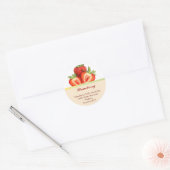 Aardbeiensmaaklabels Ronde Sticker (Envelop)