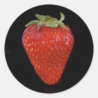 Aardbeiensticker Ronde Sticker