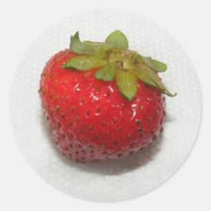 Aardbeiensticker Ronde Sticker