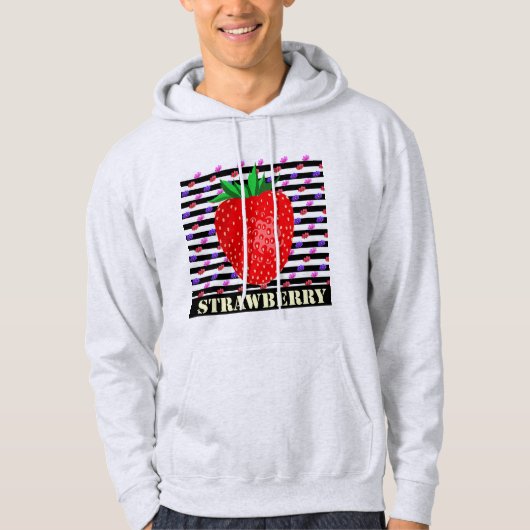 Aardbeienstrepen Hoodie (Voorkant)