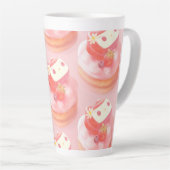 Aardbeientaart illustratie latte mok (Rechterhoek)