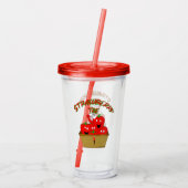 Aardbeientijd! Acryl Drinkbeker (Achterkant)