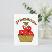 Aardbeientijd! Briefkaart (Staand voorkant)