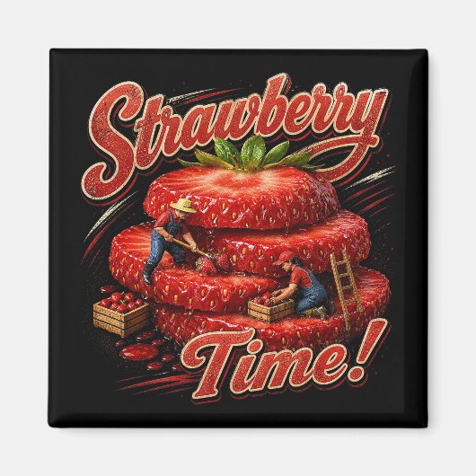 Aardbeientijd! Magneet (Voorkant)