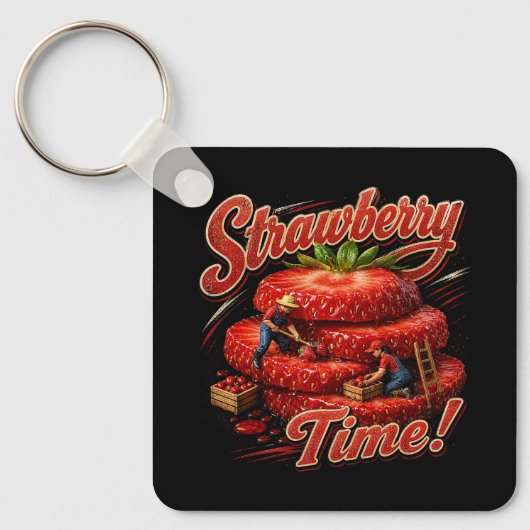 Aardbeientijd! Sleutelhanger (Voorkant)