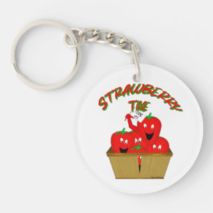 Aardbeientijd! Sleutelhanger