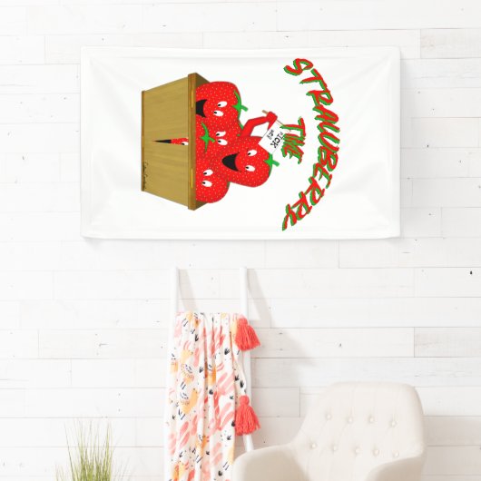 Aardbeientijd! Spandoek (Insitu)