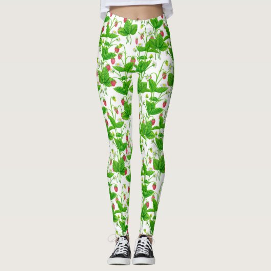 Aardbeientuin Leggings (Voorkant)