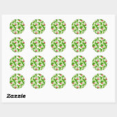 Aardbeientuin Ronde Sticker (Vel)