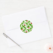 Aardbeientuin Ronde Sticker (Envelop)