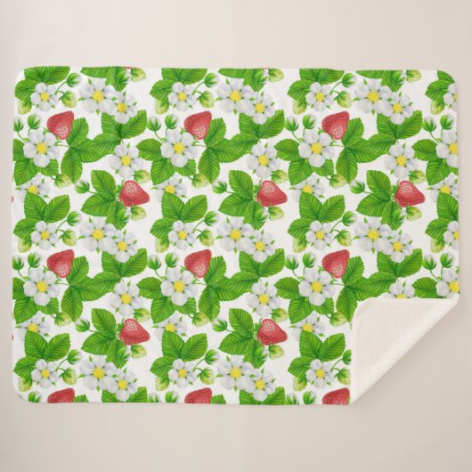 Aardbeientuin Sherpa Deken (Voorkant (horizontaal))