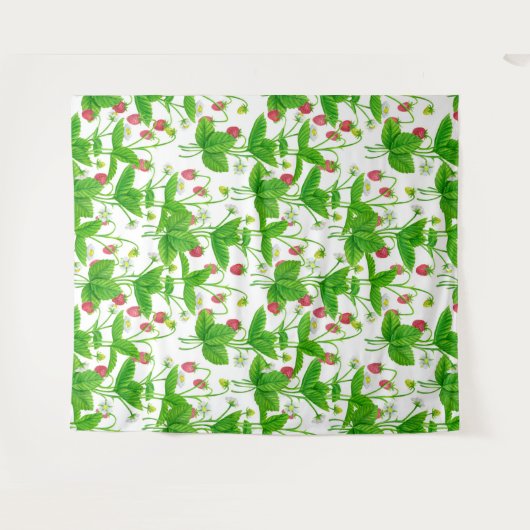 Aardbeientuin Wandkleed (Voorkant (horizontaal))