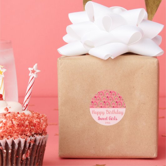 Aardbeienvelden Delight Ronde Sticker (Feest)