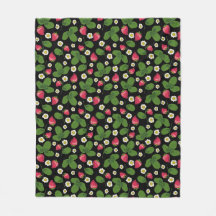 Aardbeienvelden op zwart