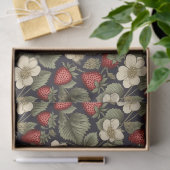 aardbeienvelden Patroon Decoupage Tissuepapier (Geschenk)