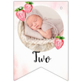 Aardbeienverjaardagsvlaggen mijlpaal poster vlaggetjes (Tweede vlag)