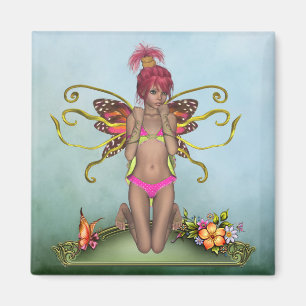 Aardbeienvlinder Fairy Magnet Magneet