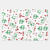 Aardbeienwijnstokken die Document Bladen verpakken Inpakpapier Vel (Voorkant 2)